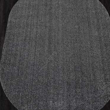 Однотонный овальный ковер T600 - BLACK  - коллекция SOFIA