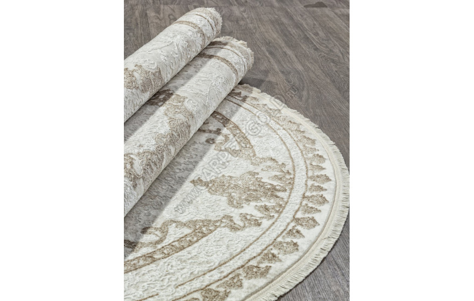 Ковер 30231Y - BEIGE / L.GREY - Овал - коллекция SANDALI