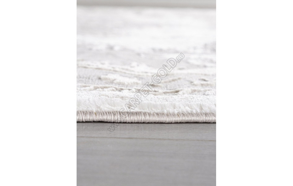 Ковер P0047 - WHITE / L.BEIGE - Овал - коллекция LUCCI
